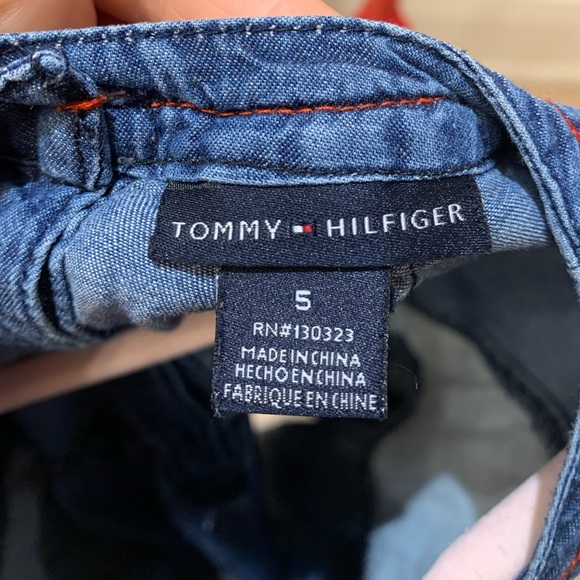 Tommy Hilfiger Denim Dress long sleeve red stitching (5 years) - Picture 4 of 12